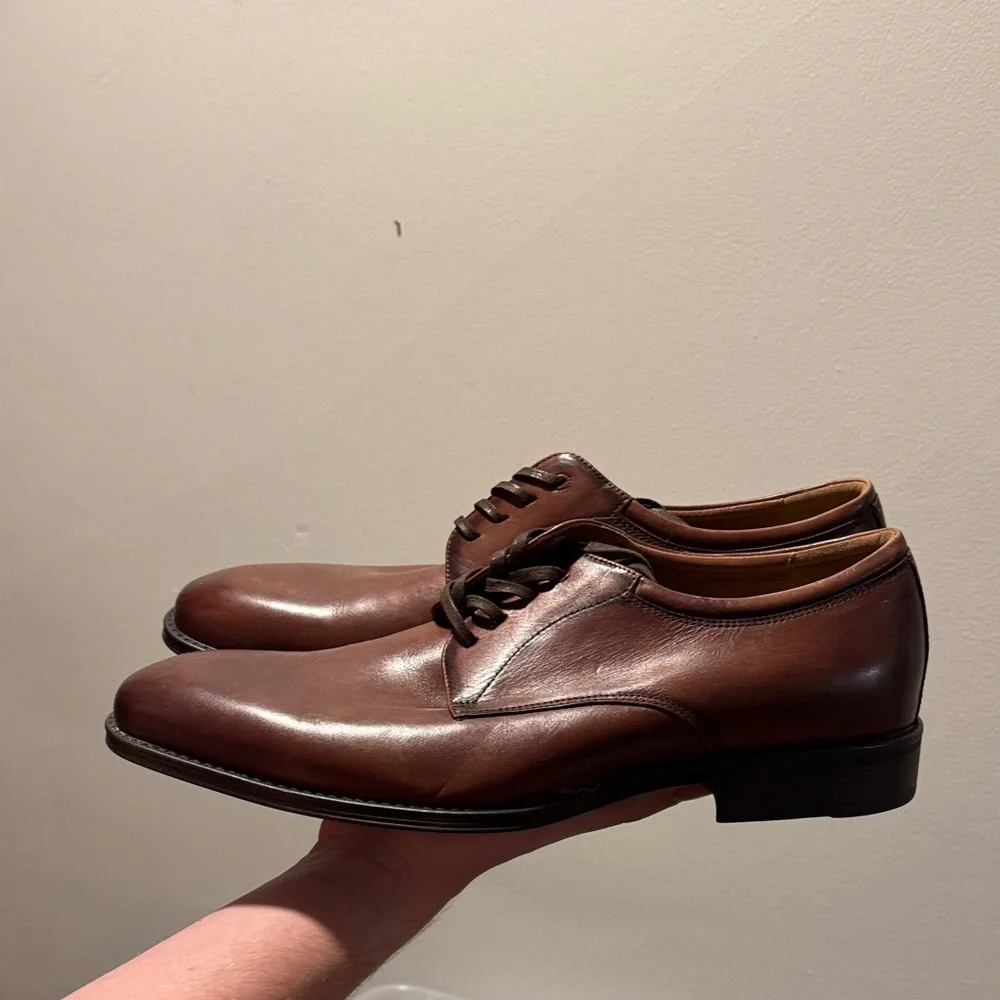 Florsheim Rich Brown Leather Oxfords - Picture 4 of 4